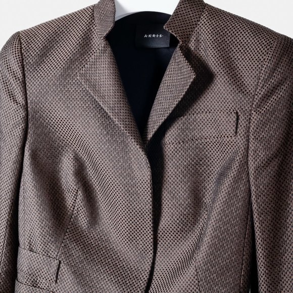 Akris Textured Brown Jacket - Picture 3 of 11